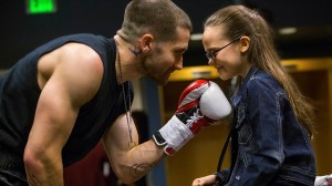 Jake Gyllenhaal and Oona Laurence star in SOUTHPAW.